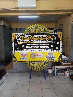 Papan Bunga di Venue Pernikahan Pantai Anyer