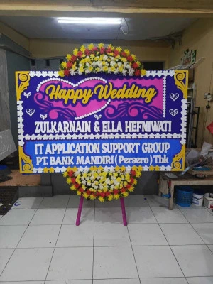 Papan Bunga di Venue Pernikahan Pantai Anyer