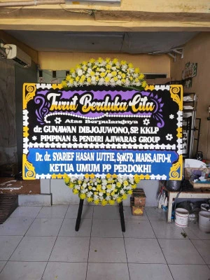 Papan Bunga di Venue Pernikahan Pantai Anyer